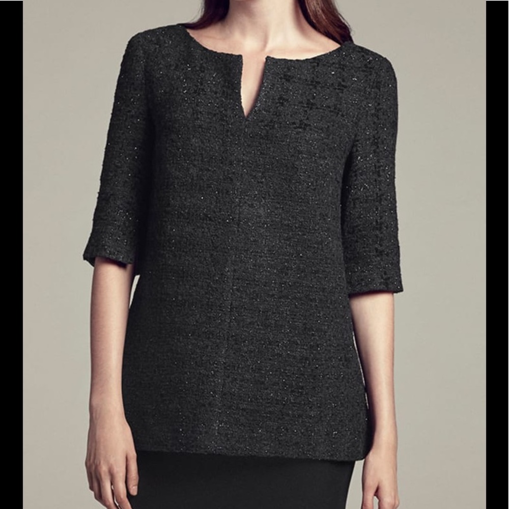 MM LaFleur Mitford Top XS Onyx Tweed
